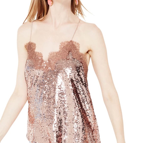 Cami NYC Racer Sequin Rose Dust Cami BNWT Never Worn. - Picture 6 of 6